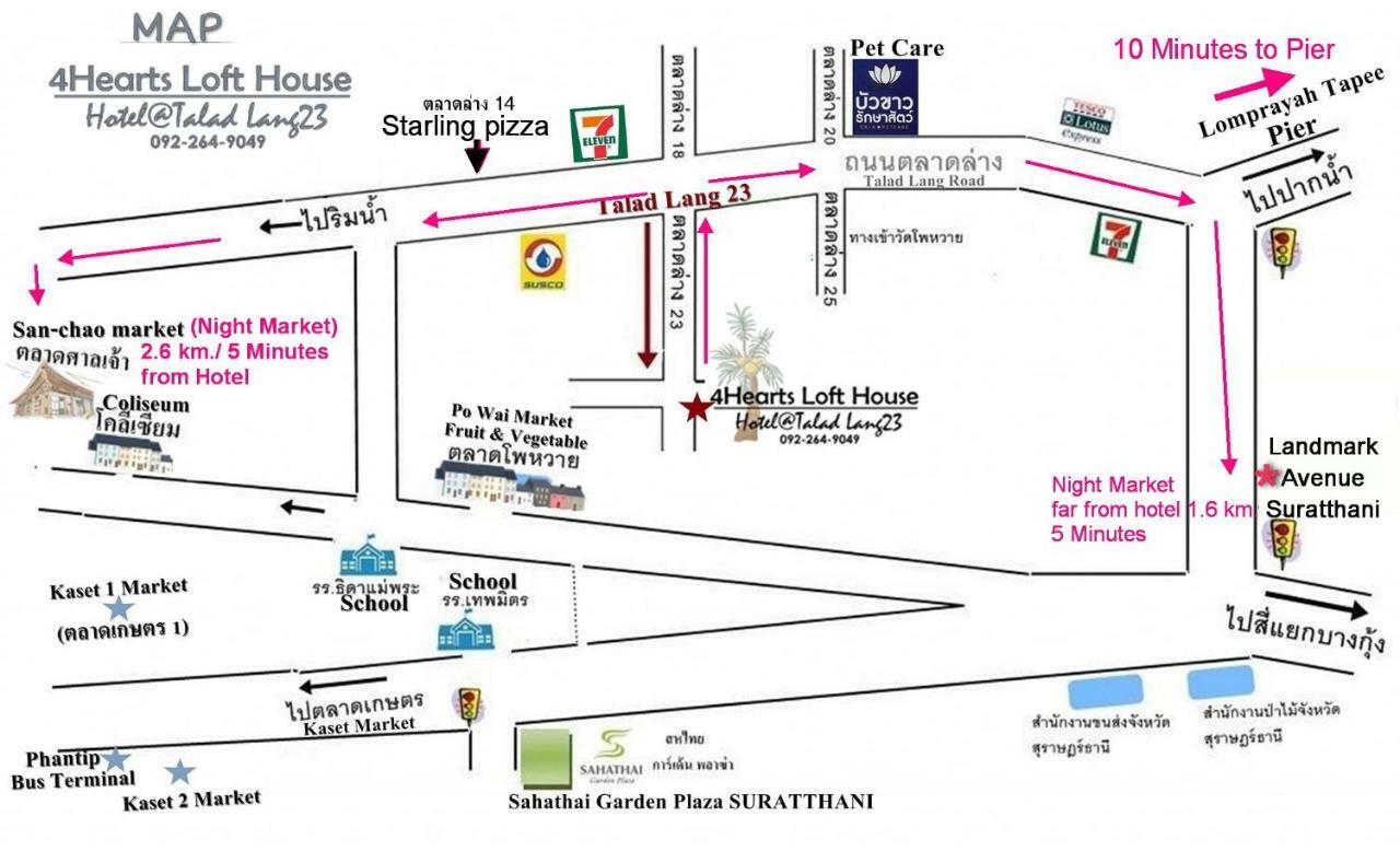4Hearts Loft House Hotel Surat Thani Bagian luar foto